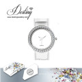 Destino joyería cristal de Swarovski cuero elegante reloj